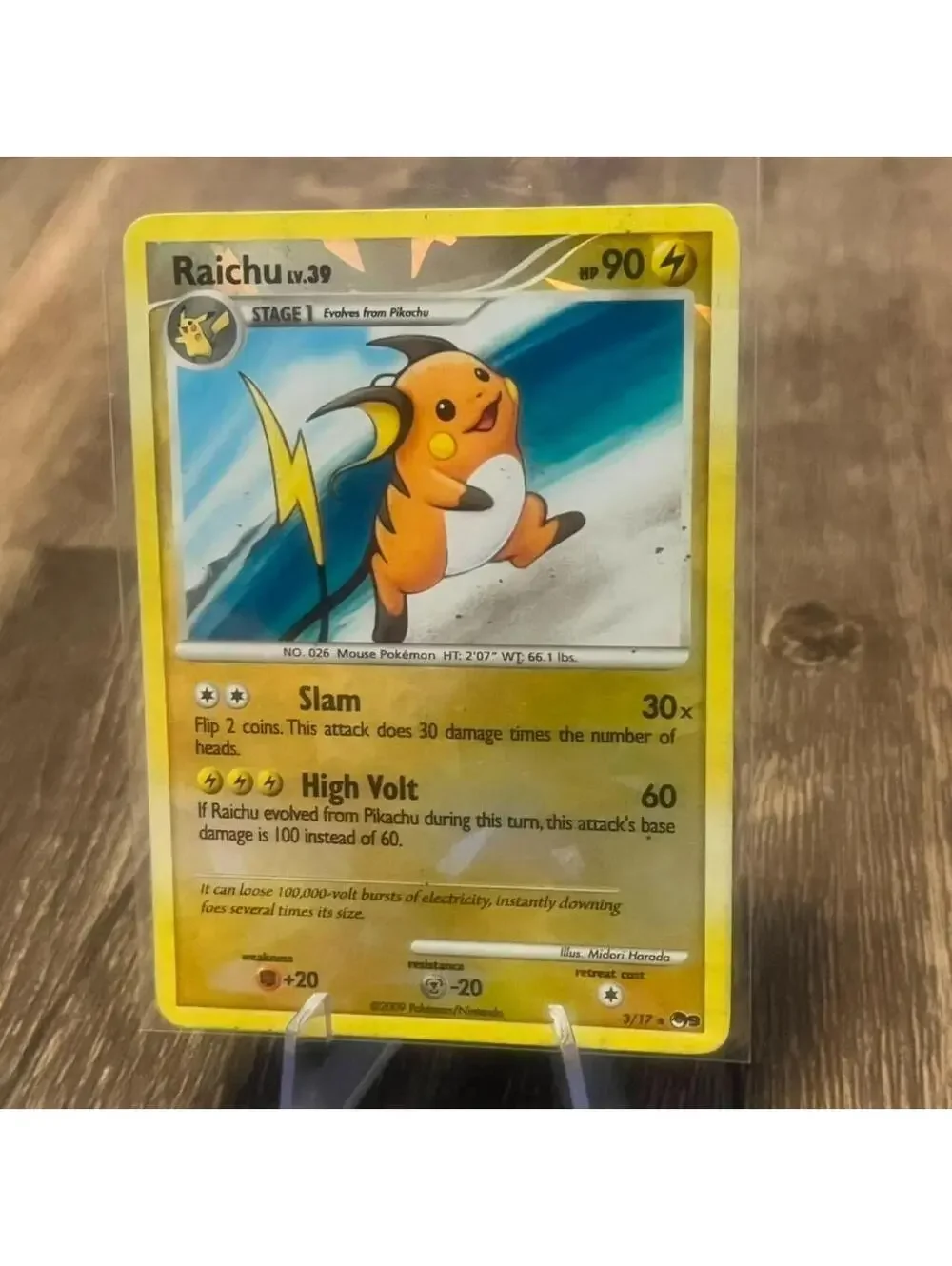 Raichu LV.39 3/17 Holo Rare - POP Series 9 2009 -M